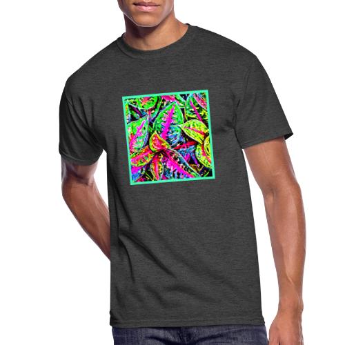 Vibrant Nature ChicLeaf Pattern - Men's 50/50 T-Shirt