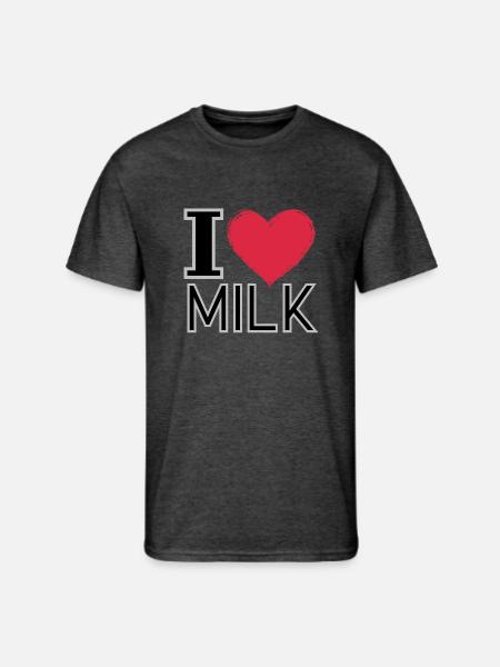 I Love Milk - Men's 50/50 T-Shirt - heather black