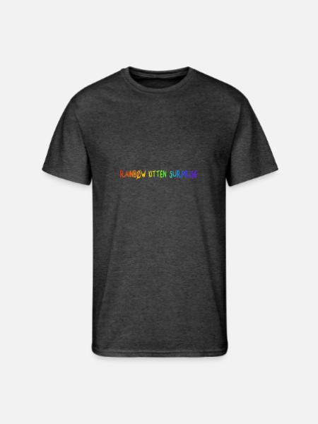 rainbow kitten surprise - Men's 50/50 T-Shirt - heather black