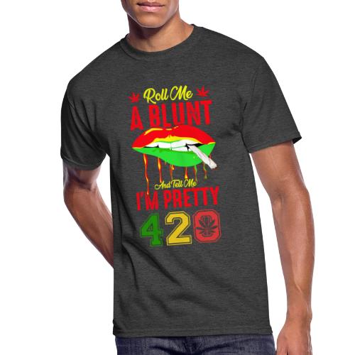 Pleasant 420 Smoke a Blunt Weed Marijuana Design - Men's 50/50 T-Shirt