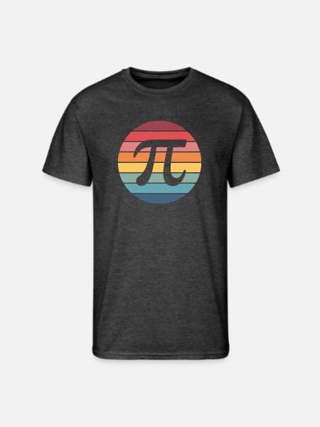 Retro Sunset Pi Emblem - Men's 50/50 T-Shirt - heather black