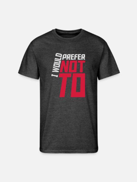 I prefer not to - Men's 50/50 T-Shirt - heather black