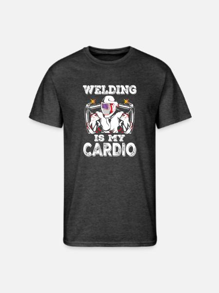 Welding Is My Cardio - Men's 50/50 T-Shirt - heather black