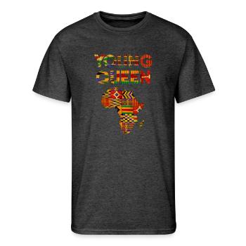 Kente Cloth Girls African - Men's 50/50 T-Shirt - heather black - Front - Jackson (183cm)