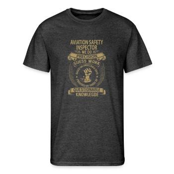 Aviation Safety Inspector T Shirt - We Do Precisio - Men's 50/50 T-Shirt - heather black - Front - Jackson (183cm)