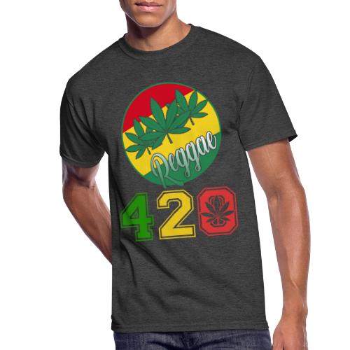 Lively 420 Reggae Ganja Weed Marijuana Design - Men's 50/50 T-Shirt
