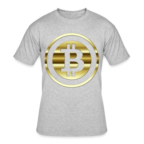 Bitcoin Coin Gold Symbol Design - Men's 50/50 T-Shirt