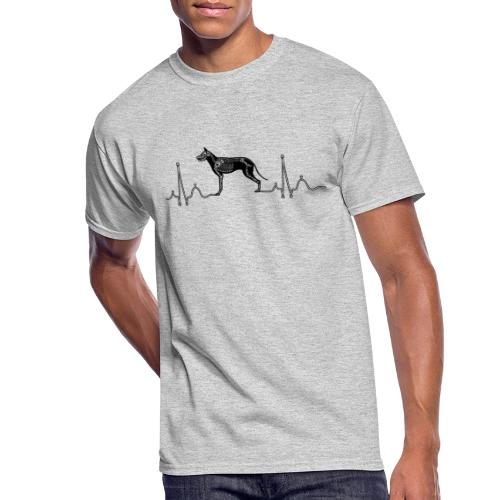 ECG with Dog - Men's 50/50 T-Shirt