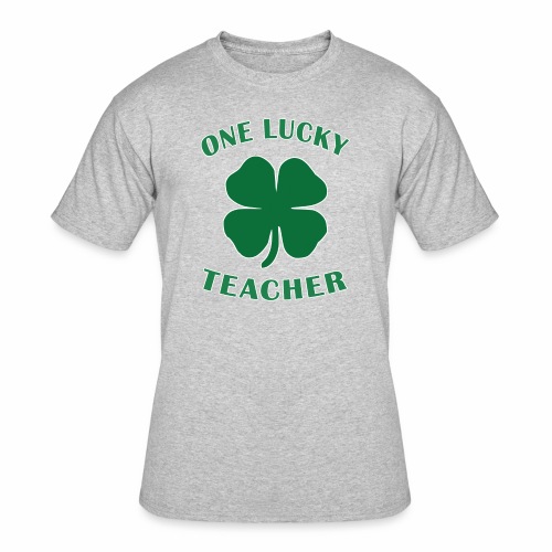 Lucky Teacher St Patrick Day Irish Shamrock gift. - Men's 50/50 T-Shirt
