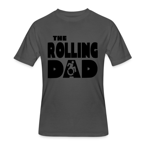 Rolling dad in a wheelchair - Men's 50/50 T-Shirt