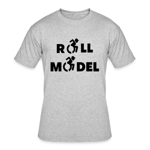 Roll model in a wheelchair, sexy wheelchair user - Men's 50/50 T-Shirt