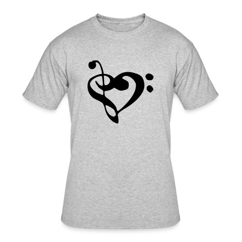 musical note with heart - Men's 50/50 T-Shirt
