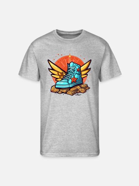 Sneaker Heaven with Wings - Men's 50/50 T-Shirt - heather gray
