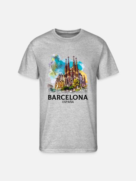barcelona spain espana - Men's 50/50 T-Shirt - heather gray