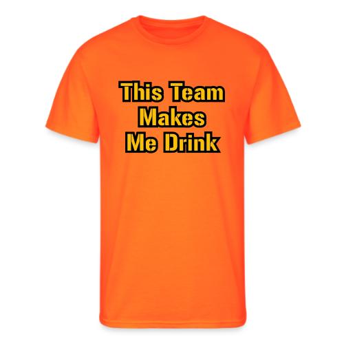 This Team Makes Me Drink (Football) - Men's 50/50 T-Shirt