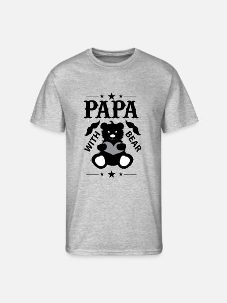 Papa Bear - Men's 50/50 T-Shirt - heather gray