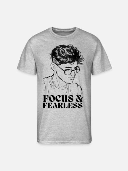Focus and Fearless - Men's 50/50 T-Shirt - heather gray