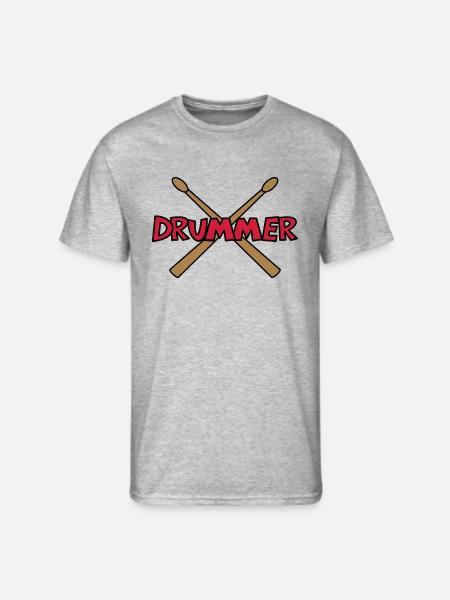 Drummer Crossed Drumsticks - Men's 50/50 T-Shirt - heather gray