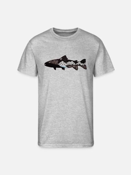 Mountain Trout - Men's 50/50 T-Shirt - heather gray
