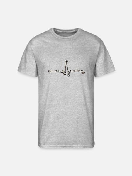 ECG bones - Men's 50/50 T-Shirt - heather gray