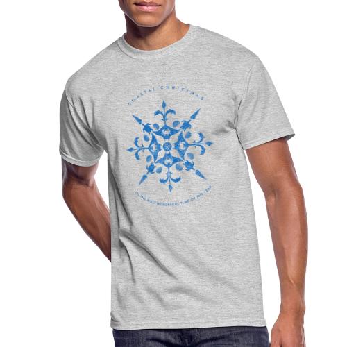 Coastal Christmas Snowflake 01 - Men's 50/50 T-Shirt