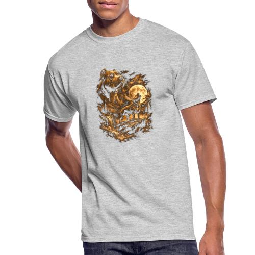 Pit Bull Howling Moon Fantasy Forest Tee - Men's 50/50 T-Shirt