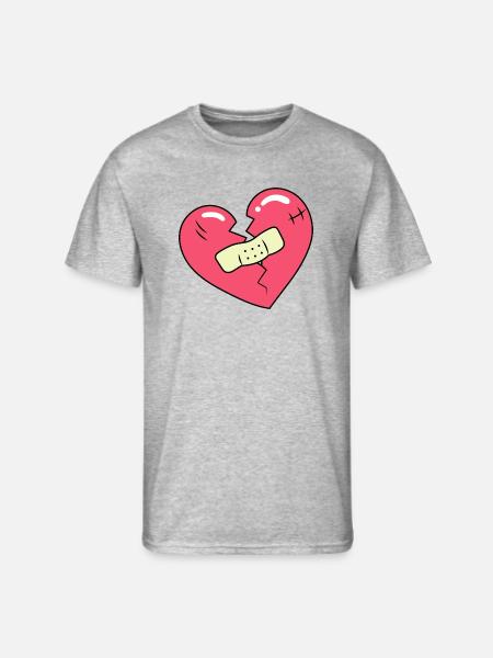 Broken Heart - Men's 50/50 T-Shirt - heather gray
