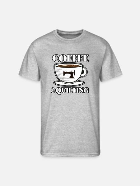 Coffee And Quilting - Men's 50/50 T-Shirt - heather gray