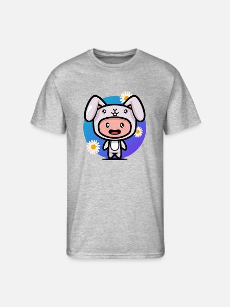 Kid In Rabbit Suit - Men's 50/50 T-Shirt - heather gray