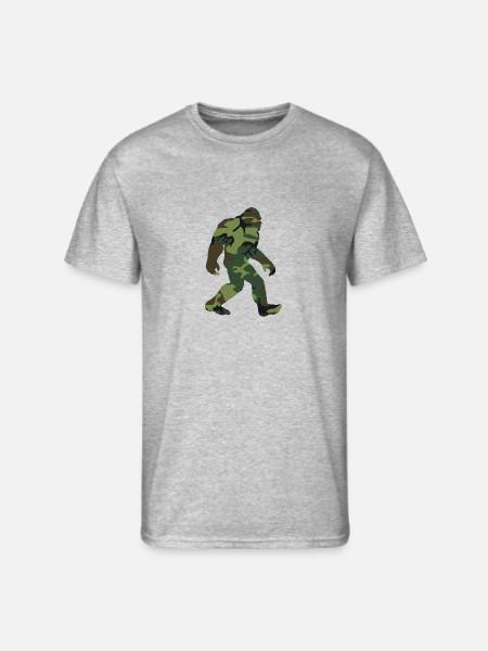 Camo Bigfoot - Men's 50/50 T-Shirt - heather gray