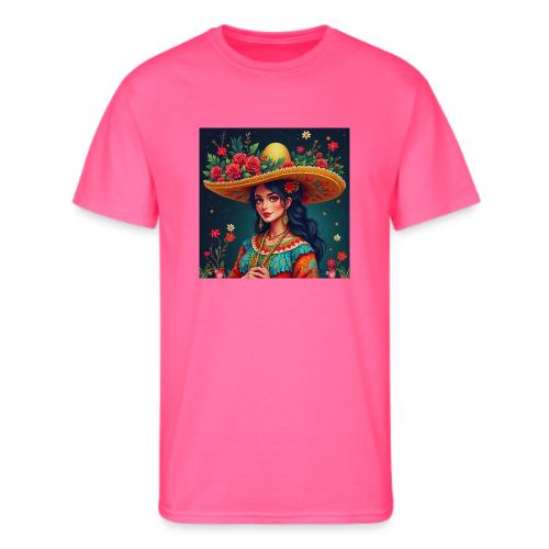 Mexican Design, Regional Mexican Charro Woman - Men's 50/50 T-Shirt