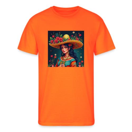 Mexican Design, Regional Mexican Charro Woman - Men's 50/50 T-Shirt
