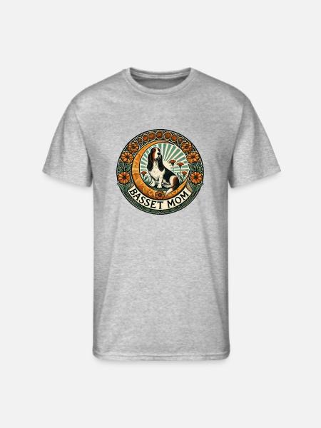 Basset Mom - Men's 50/50 T-Shirt - heather gray