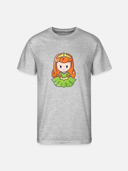 Green dressed beautiful girl - Men's 50/50 T-Shirt - heather gray