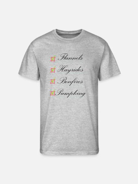 Flannels Hayride Bonfires Pumpking - Men's 50/50 T-Shirt - heather gray