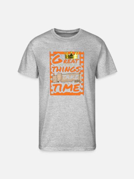 Great Things Take Time Motif - Men's 50/50 T-Shirt - heather gray