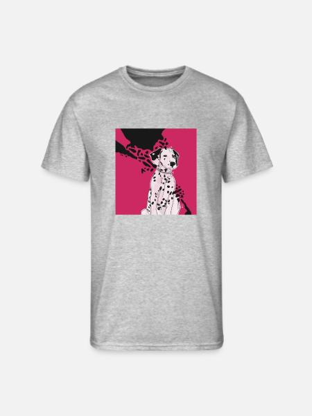 Pink Dalmatian - Men's 50/50 T-Shirt - heather gray
