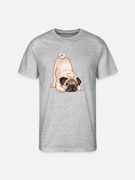 Dog with Face - Men's 50/50 T-Shirt - heather gray