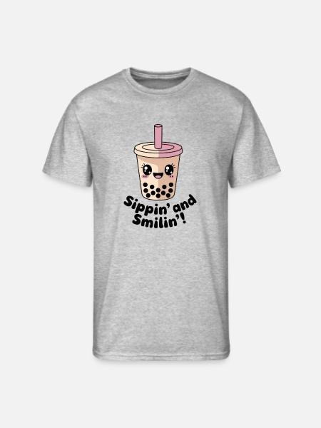 Sippin and Smilin - Men's 50/50 T-Shirt - heather gray