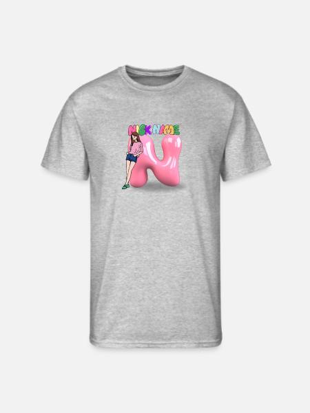 Nick Name N - Men's 50/50 T-Shirt - heather gray