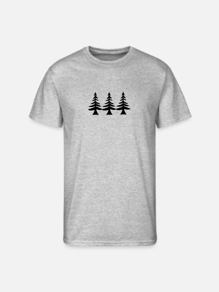 Pine Trees T Shirt - Men's 50/50 T-Shirt - heather gray