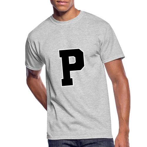 Varsity Letter P Athletic Alphabet Design - Men's 50/50 T-Shirt