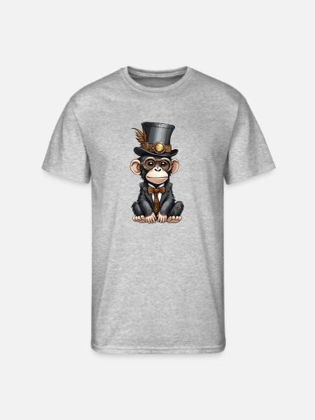 Well-dressed chimpanzee - Men's 50/50 T-Shirt - heather gray