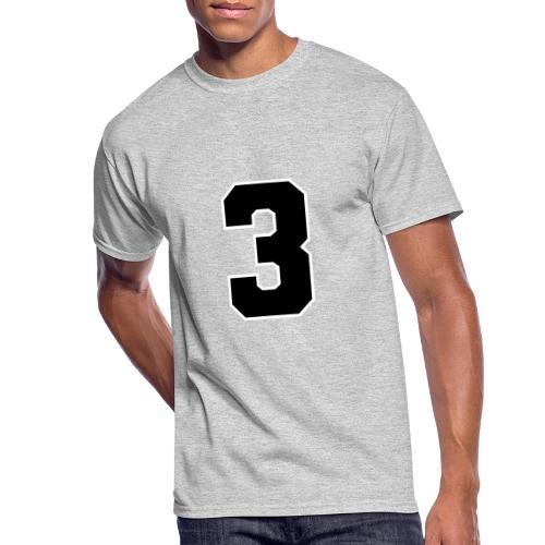 Varsity Number 3 Athletic Font - Men's 50/50 T-Shirt