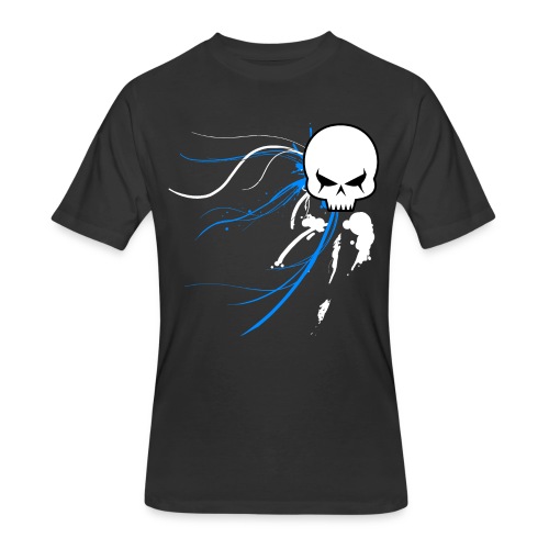 cyber skull bluw - Men's 50/50 T-Shirt