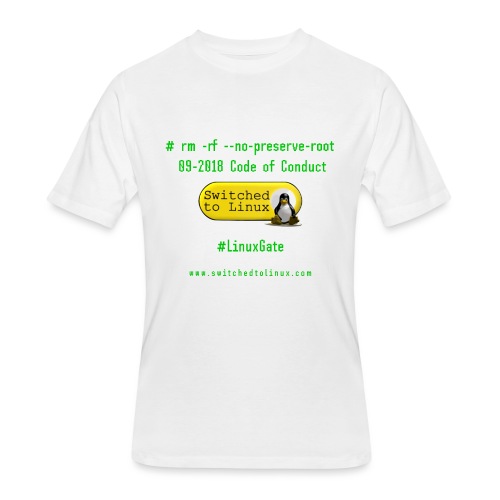 rm Linux Code of Conduct - Men's 50/50 T-Shirt