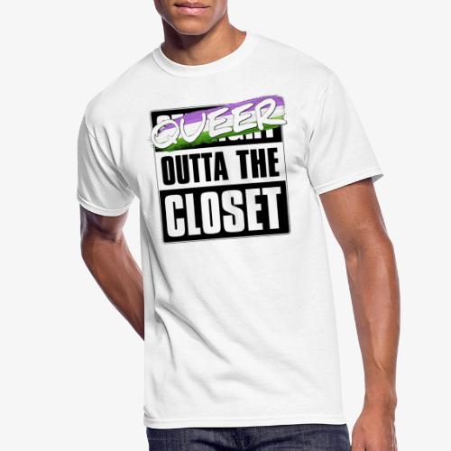 Queer Outta the Closet - Genderqueer Pride - Men's 50/50 T-Shirt