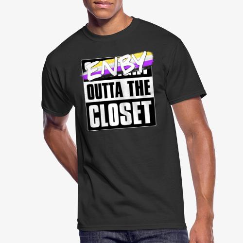 Enby Outta the Closet - Nonbinary Pride - Men's 50/50 T-Shirt