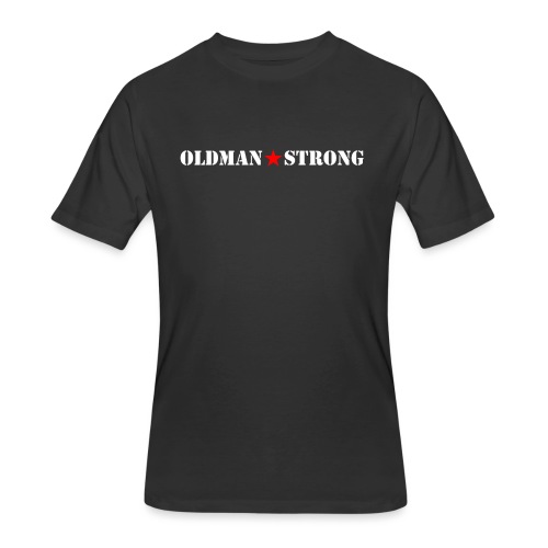 Old Man Strong Star White Text - Men's 50/50 T-Shirt