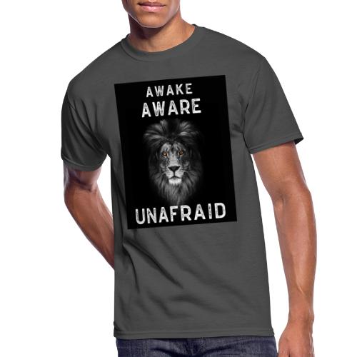 AWAKE AWARE UNAFRAID - Men's 50/50 T-Shirt
